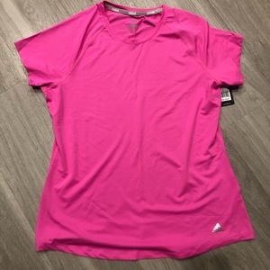 NWT Adidas baselayer pink golf shirt Sz L
